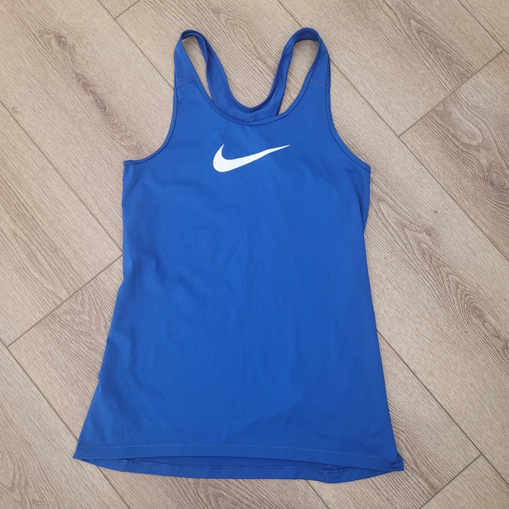 NIKE Dri Fit Blue Womens Racerback Tank Top ** Large  ** EUC!!!